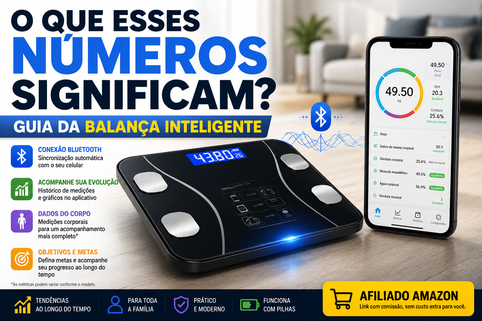 ⚖️ Balança Inteligente: O Que Esses Números Significam? Aprenda a Usar as Medições do Jeito Certo