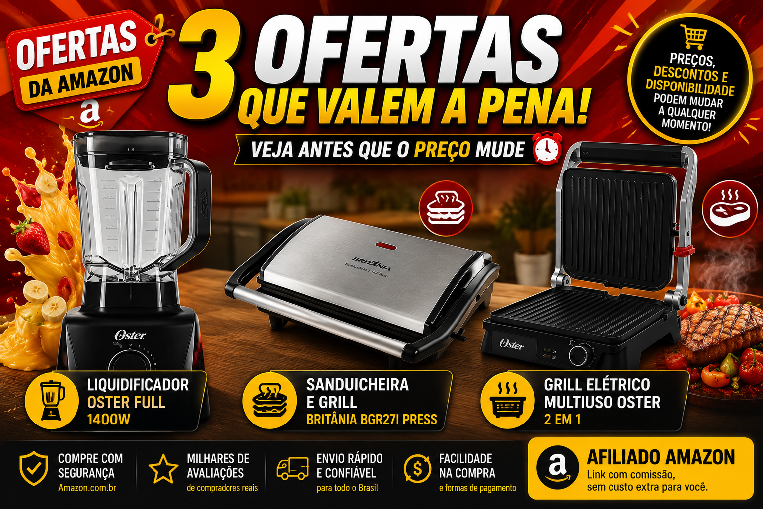🔥 3 Ofertas da Amazon Que Estão Valendo a Pena — Veja Antes Que o Preço Mude