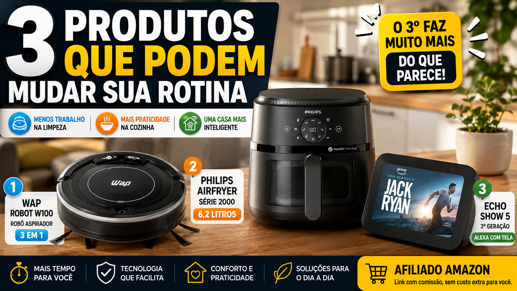 🏠 3 Produtos Para Casa Que Podem Mudar Sua Rotina — O 3º Faz Muito Mais do Que Parece